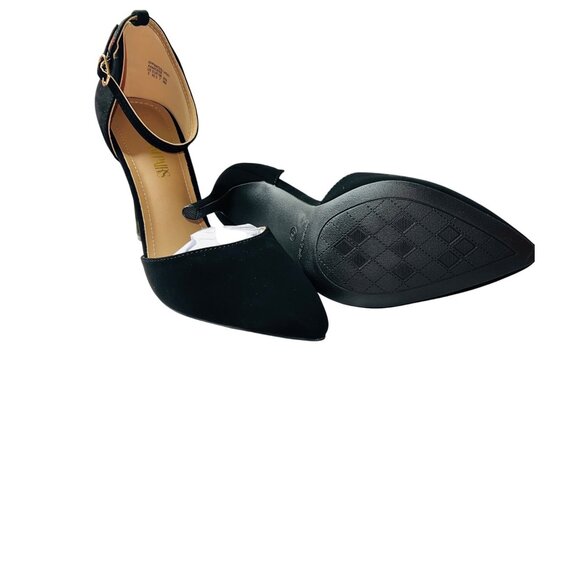 Dream Pairs Womens Pointed-Toe Black High Heels Size 9 With Ankle Strap - Picture 2 of 7